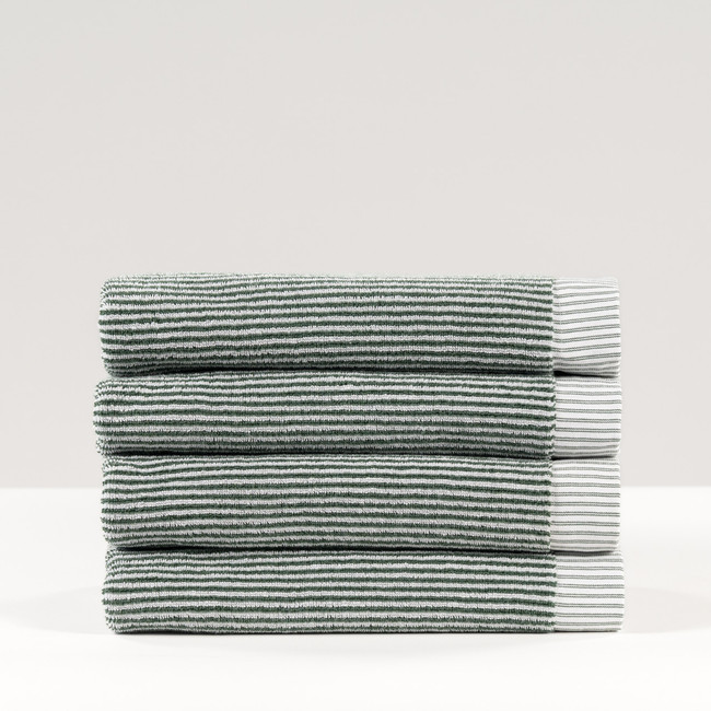 Moda Stripe Extra Large Hand Towel - Evergreen