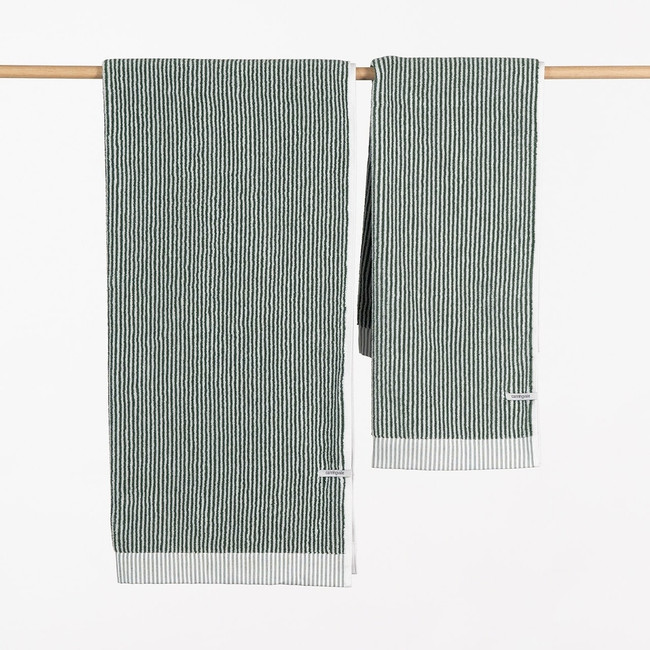 Moda Stripe Extra Large Hand Towel - Evergreen