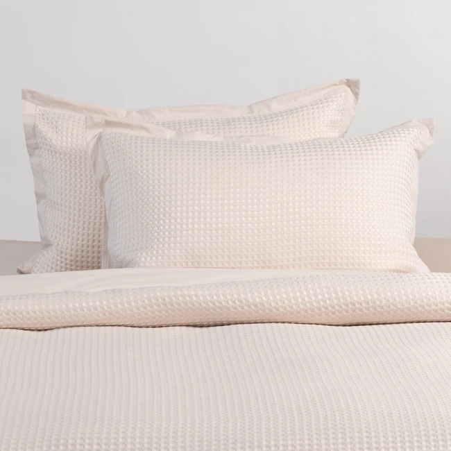 Waffle Quilt Cover Set - Tessuto (with Free Pillowcases)