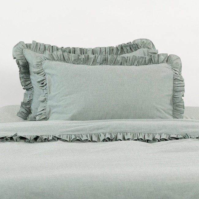 Softwash Cotton Ruffle Quilt Cover Set - Vintage (Free Pillowcases)
