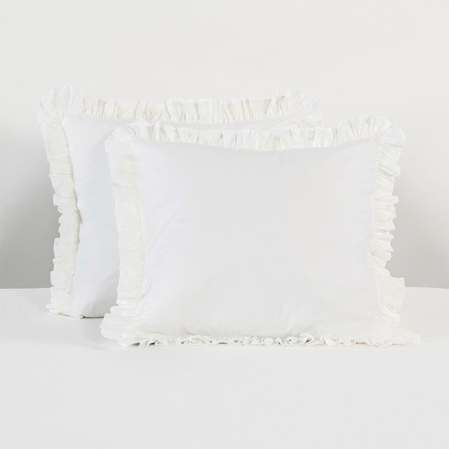 Softwash Cotton Ruffle European Pillowcase Pair - Vintage