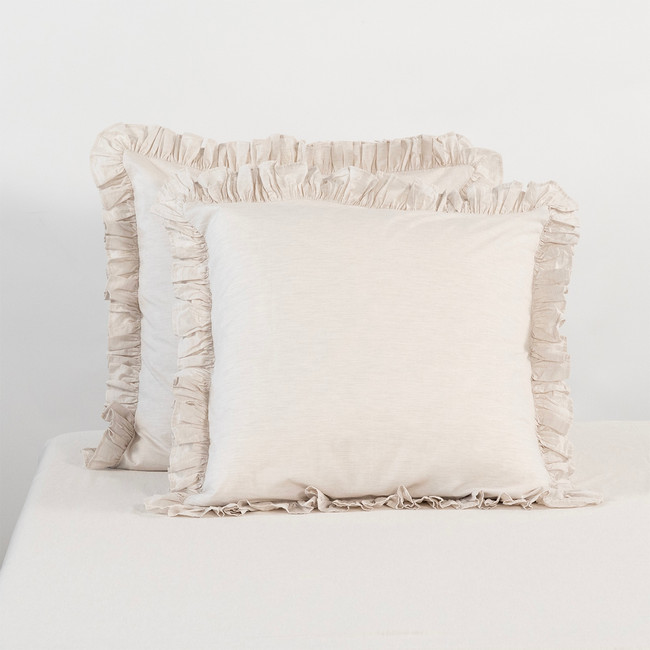 Softwash Cotton Ruffle European Pillowcase Pair - Vintage