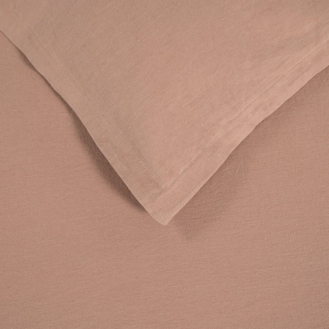 French Linen Cotton Almond Quilt Cover Set - Sereno (Free Pillowcases)