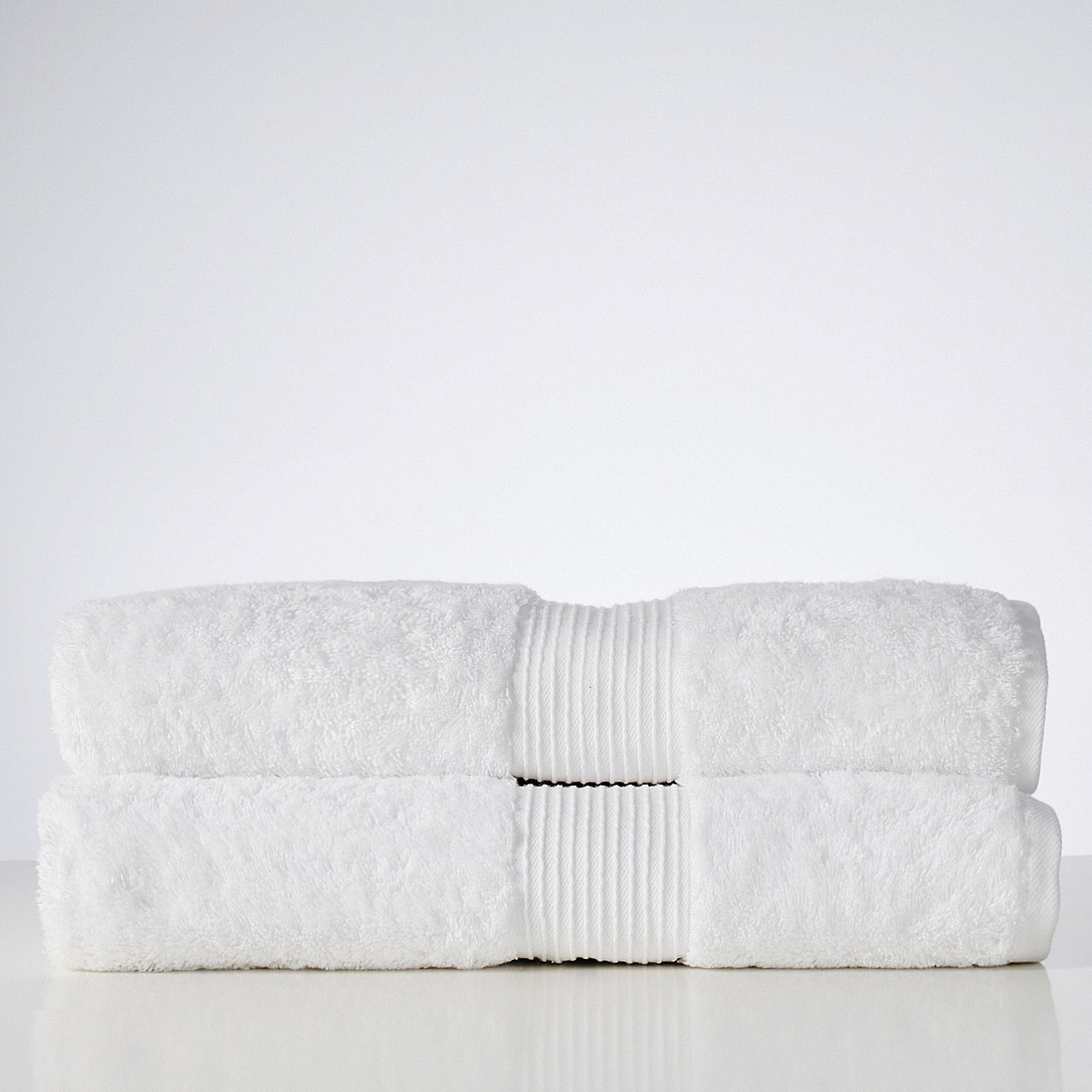 Egyptian Royale Bath Sheet Twin Pack - Carrara White