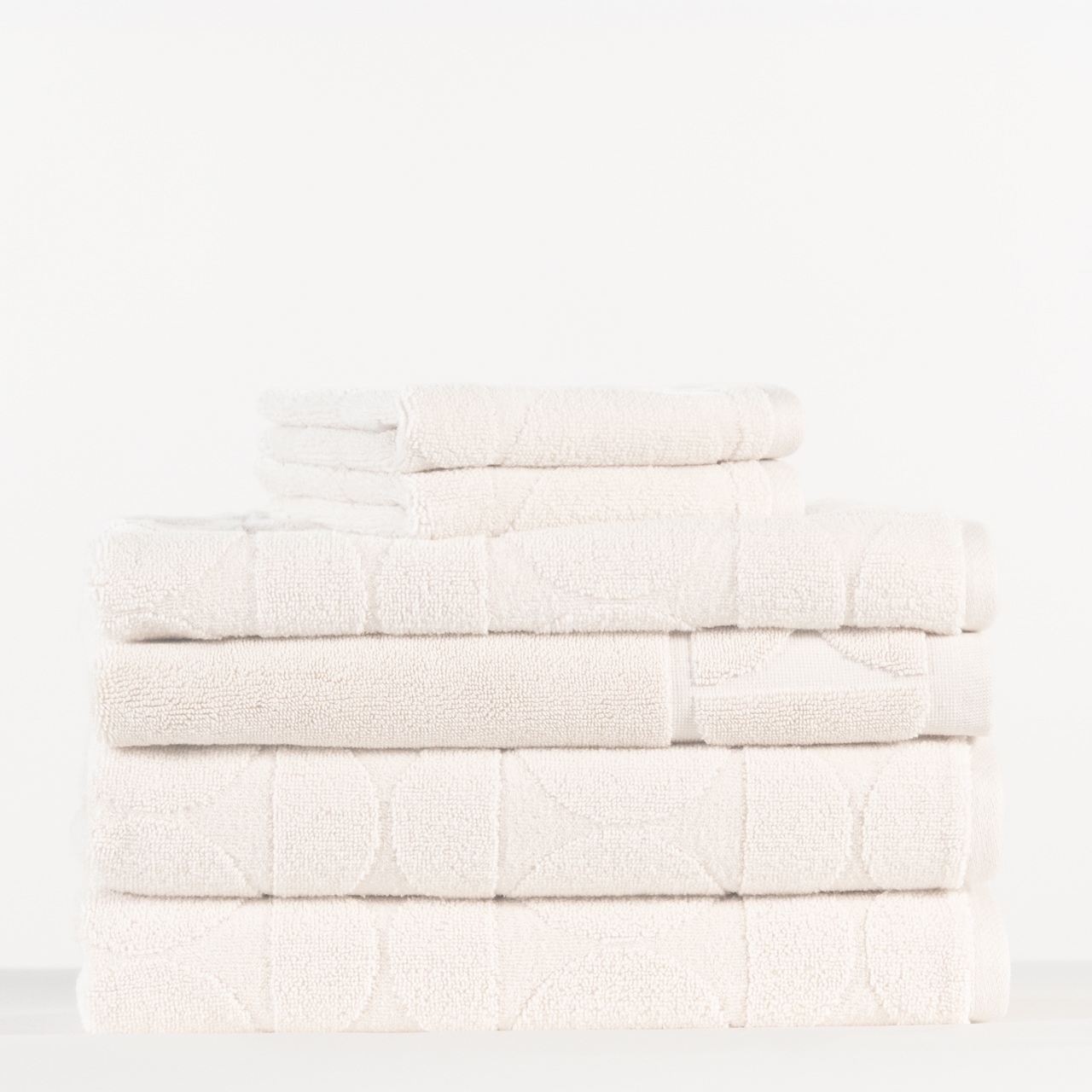 Arco 6 Piece Towel Set - Sand