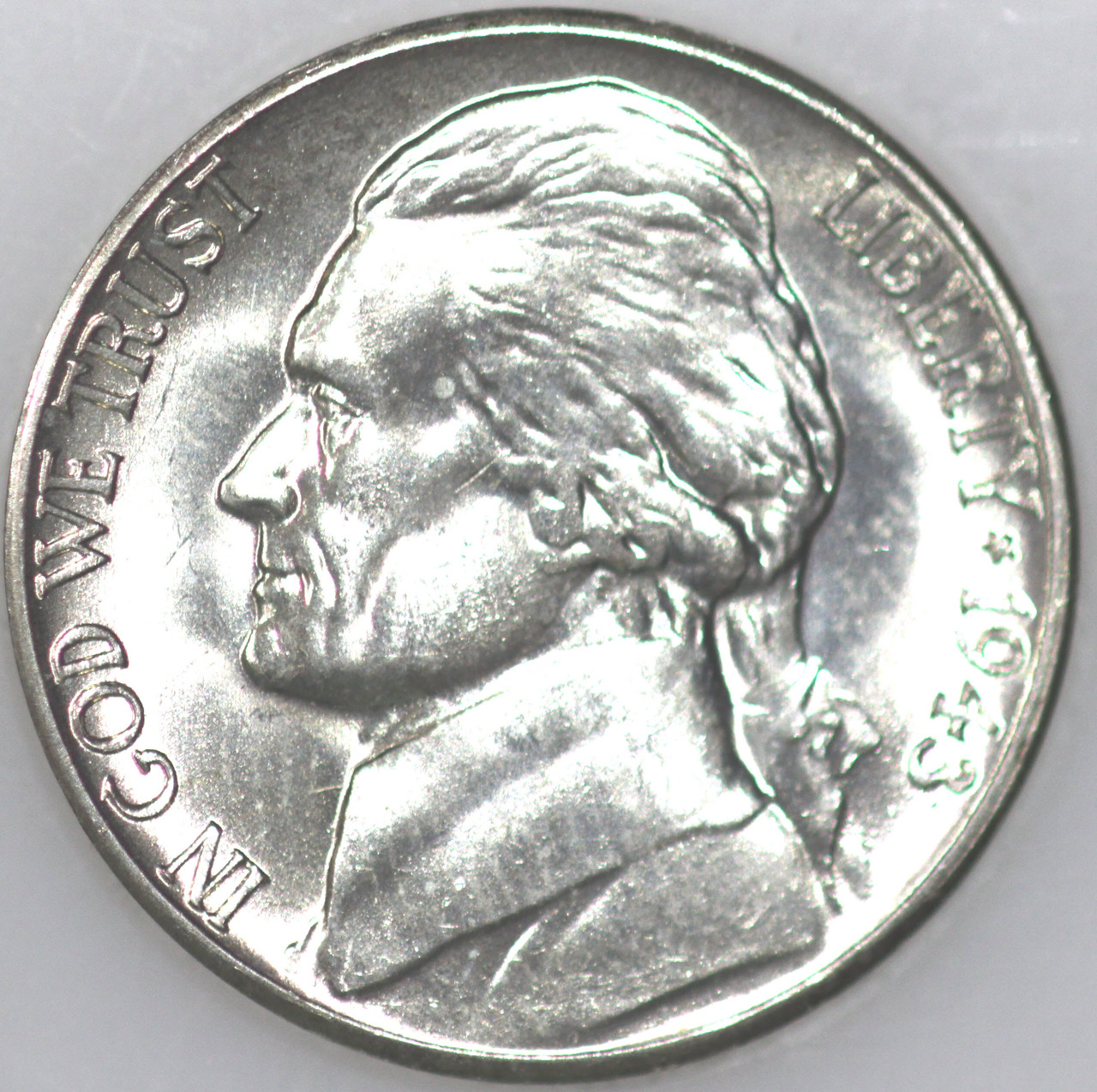 1943-S Jefferson War Nickel 35% Silver 5c Coin Uncirculated As