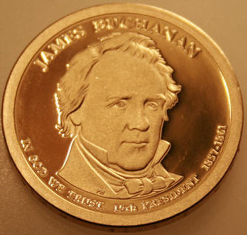 2010-S Presidential Dollar Proof James Buchanan JB Golden