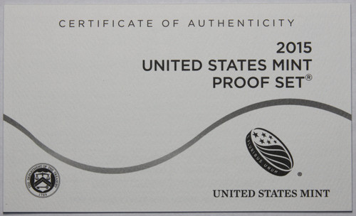 Supplies 2015-S Clad Proof Set Coa NO COINS COA ONLY