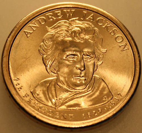 2008-P Presidential Dollar Uncirc Andrew Jackson AJ Golden Nice No Problem Coin