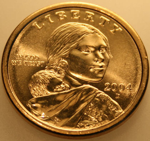 2004-D Sacagawea Native American Dollar Uncirc BU Golden Nice No Problem Coin