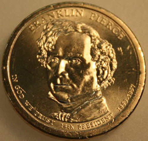 2010-D Presidential Dollar Uncirc Franklin Pierce FP Golden Nice No Problem Coin