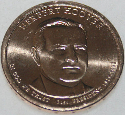 2014-D Presidential Dollar Uncirc Herbert Hoover HH Golden Nice No Problem Coin
