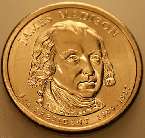 2007-D Presidential Dollar Uncirc BU James Madison Golden Nice No
