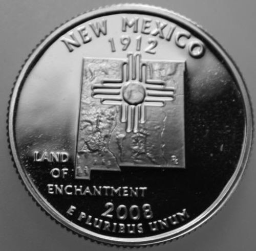 2008-S State Quarter Silver Proof New Mexico NM No Problem Coin