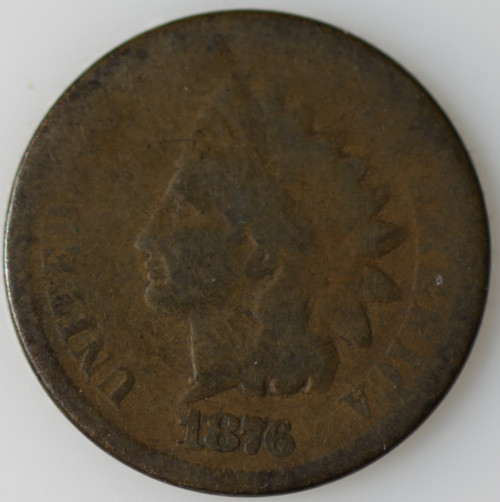 1876-P Indian Cent Popular Collector Coin Over 100 years old As Shown [SN02]