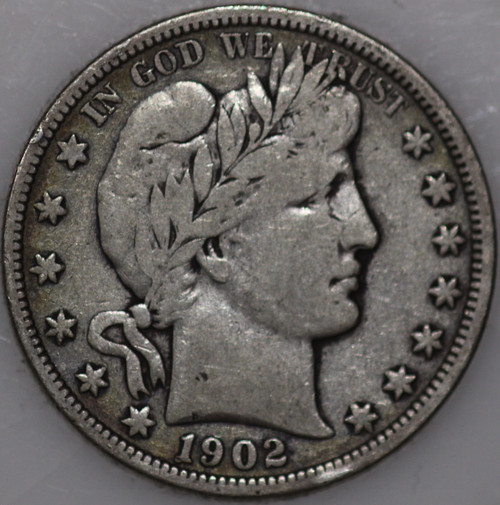 1902-O Barber Half Dollar 90% Silver, Over 100 Years Old As Shown [SN02]