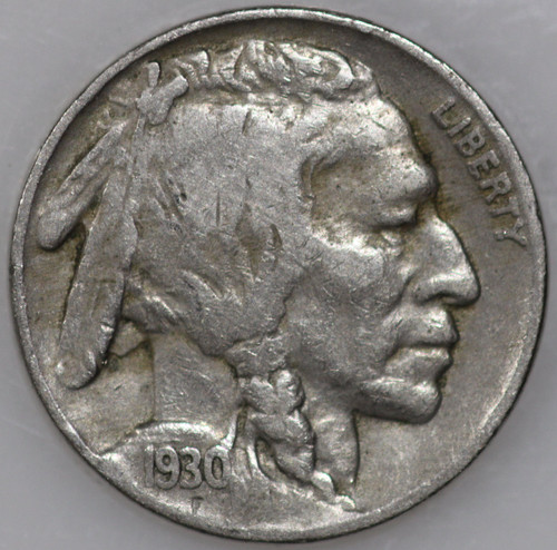 1930-P Buffalo (Indian Head) Nickel, Popular Collector Coin As Shown [SN02]