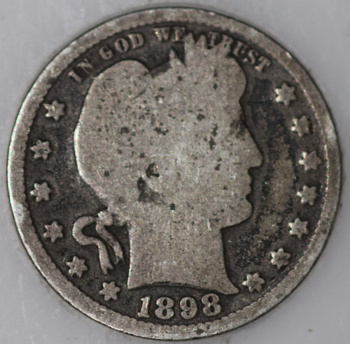 1905-P Barber Quarter, 90% Silver Over 100 years Old As Shown