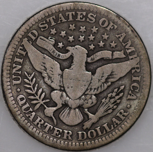 1905-P Barber Quarter, 90% Silver Over 100 years Old As Shown