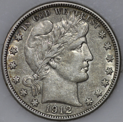 1912-D Barber Half Dollar 90% Silver Over 100 years Old As Shown [SN03]