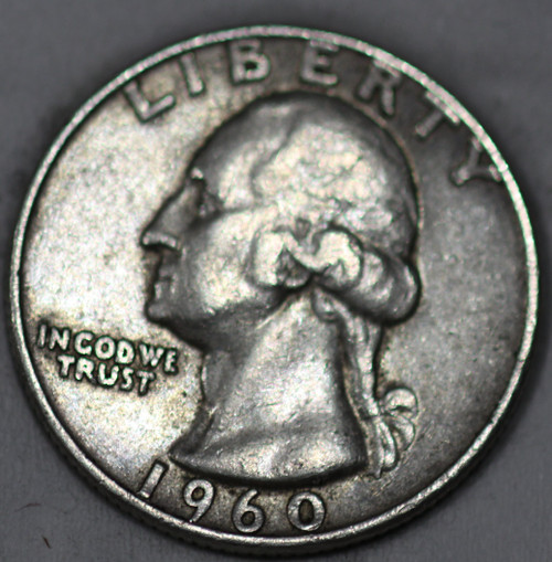 1960-D Washington Quarter 90% Silver. You will receive the coin shown