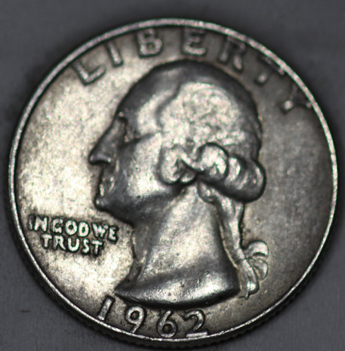 1962-D Washington Quarter 90% Silver. You will receive the coin shown