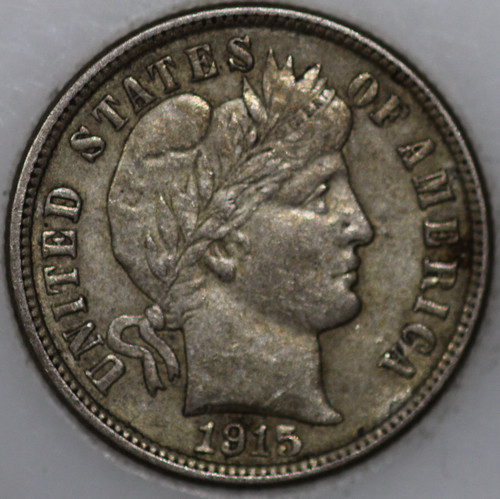 1915-P Barber Dime 90% Silver, 100+ years Old As Shown [SN03]