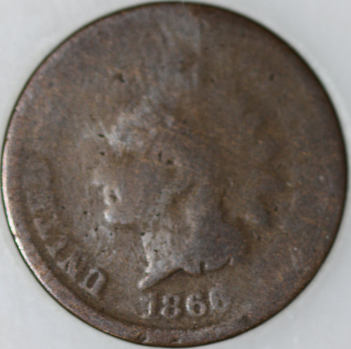 1866-P Indian Cent Popular Collector Coin Over 100 years old As Shown [SN02]