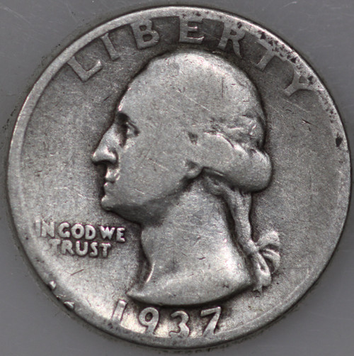 1937-P Washington Quarter 90% Silver As Shown [SN01]