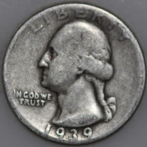1939-P Washington Quarter 90% Silver As Shown [SN02]