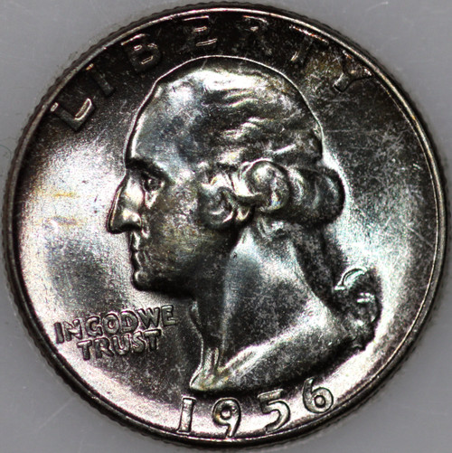 1956-P Washington Quarter 90% Silver Uncirculated As Shown [SN04]