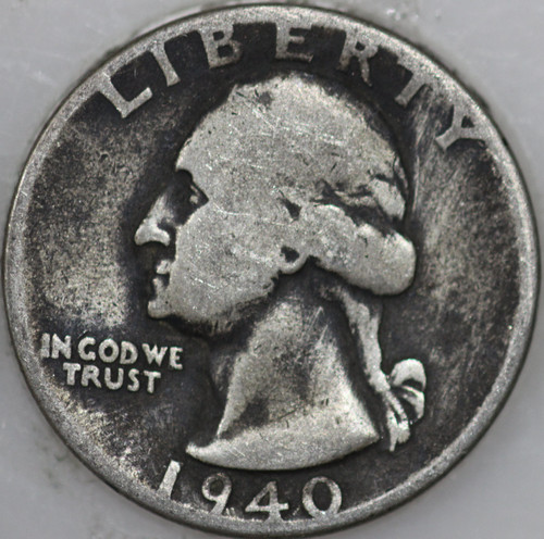 1940-P Washington Quarter 90% Silver As Shown [SN02]