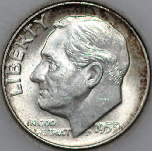 1953-D Roosevelt Dime 90% Silver Uncirculated As Shown [SN02]