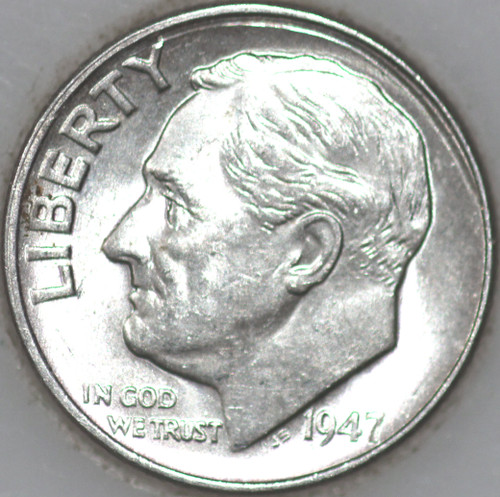 1947-P Roosevelt Dime 90% Silver As Shown [SN01]