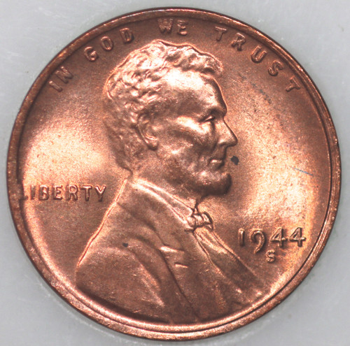 1944-S Wheat Cent Uncirculated with Select Natural Toning As Shown [SN01]