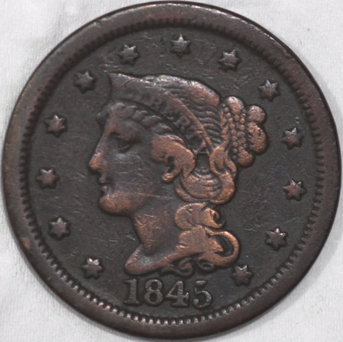 1845-P Large Cent, Over 150 Years Old As Shown [SN01]