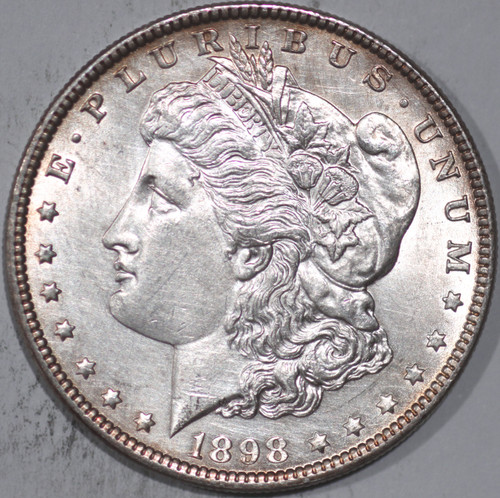 1898-P Morgan Silver Dollar 90% Silver, Nice Piece of History As Shown [SN01]