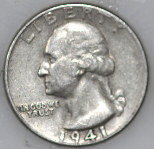 1941-P Washington Quarter 90% Silver As Shown [SN01]