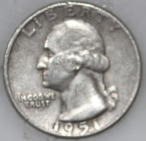 1951-D Washington Quarter 90% Silver As Shown [SN02]