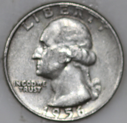 1956-D Washington Quarter 90% Silver As Shown [SN02]