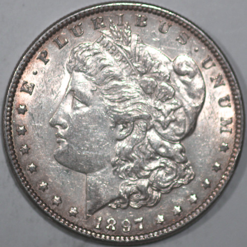 1897-P Morgan Dollar 90% Silver, Nice Piece of History As Shown [SN01]