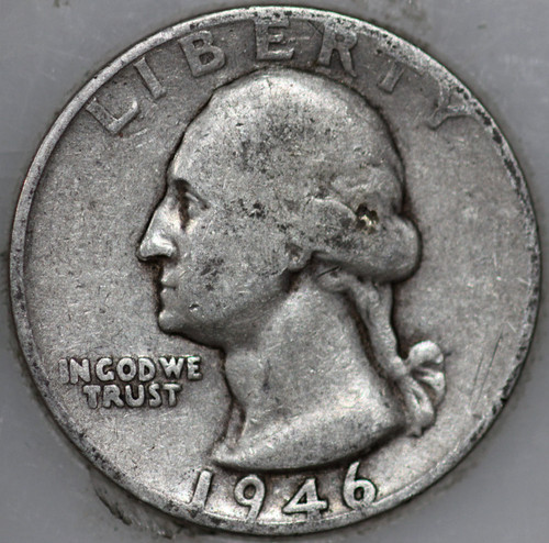 1946-D Washington Quarter 90% Silver As Shown [SN01]