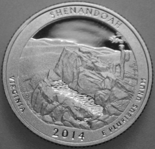 2014-S ATB Quarter Silver Proof Shenandoah SH Nice No Problem Coin