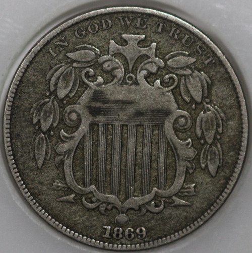 1869-P Shield Nickel, aka V Nickel, 100+ Years Old As Shown [SN06]
