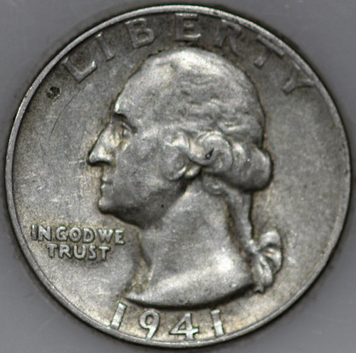 1941-P Washington Quarter 90% Silver As Shown [SN02]