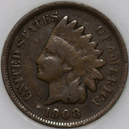 1908-P Indian Cent Over 100 years old As Shown [SN03]