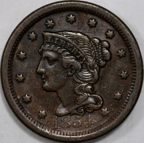 1854-P Large Cent, Over 150 Years Old As Shown [SN02]
