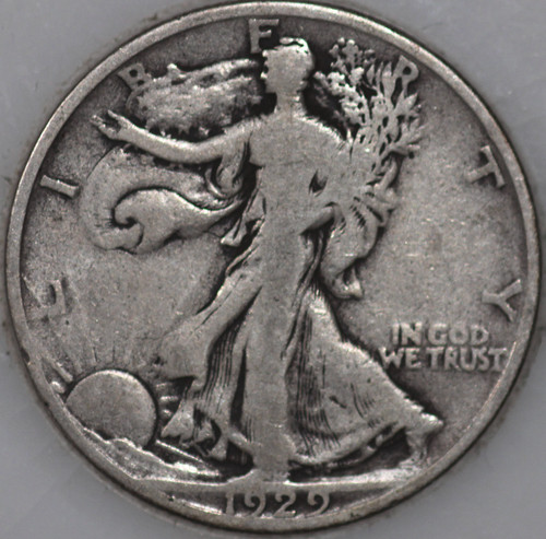 1929-S Walking Liberty Half Dollar 90% Silver As Shown [SN01]