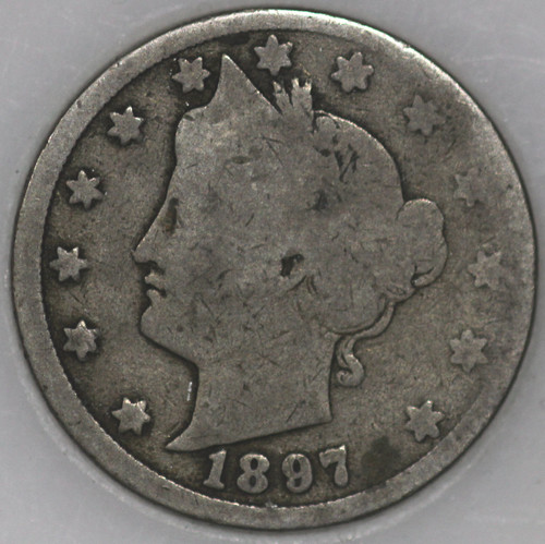 1897-P Liberty Nickel, aka V Nickel, 100+ Years Old As Shown [SN02]