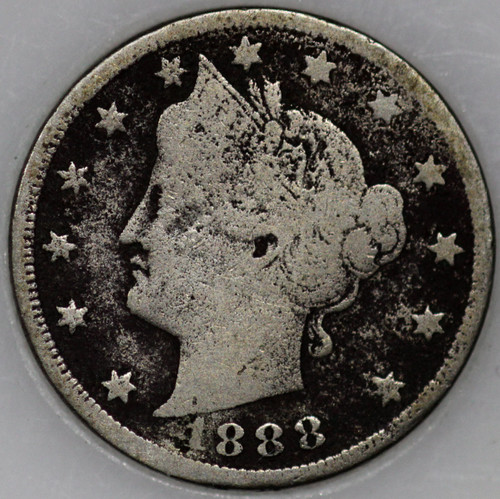 1888-P Liberty Nickel, aka V Nickel, 100+ Years Old As Shown [SN02]